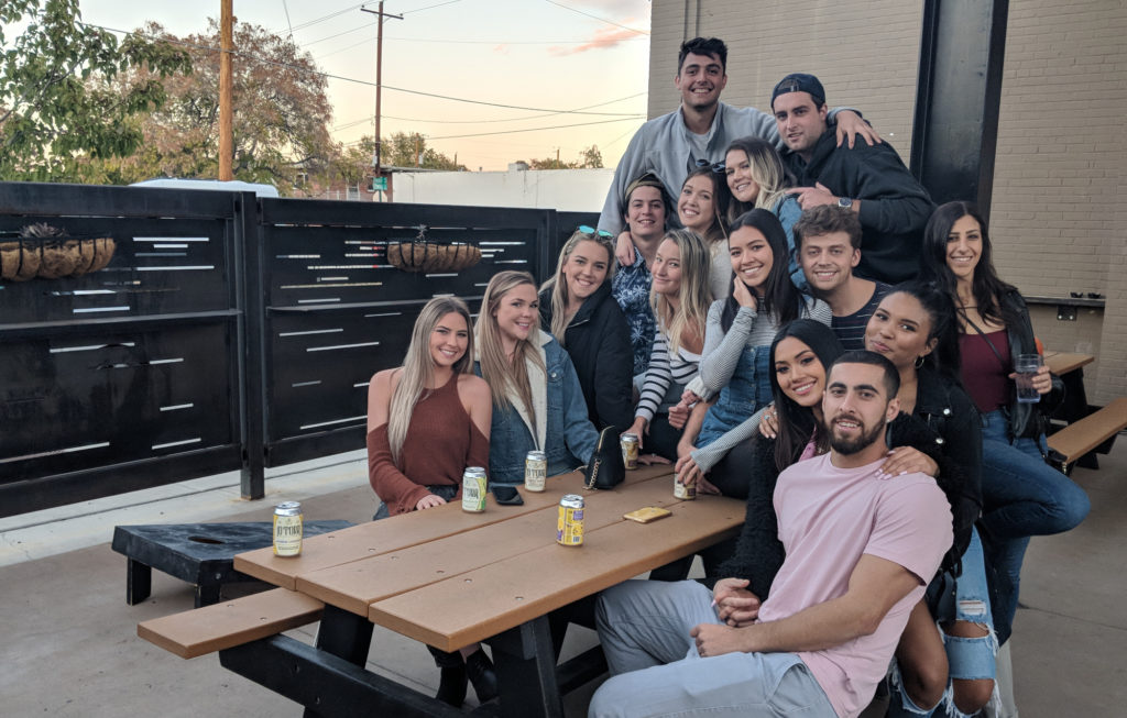 Group activity on Brewery Patio