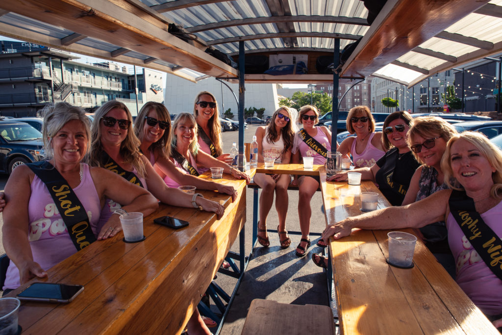 Reno bachelorette party on the Brew Bike